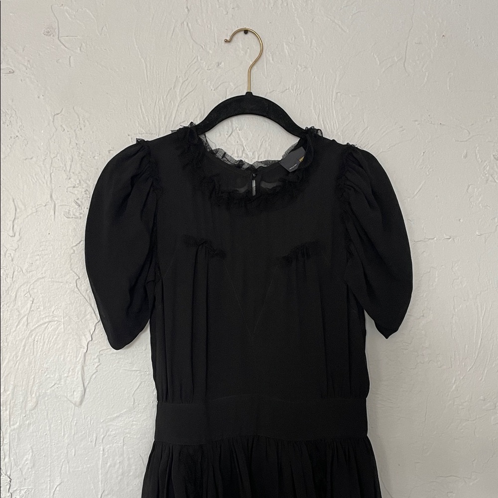 Fendi Black Whimsigoth Dark Academia Witchy Goth Romantic Romantasy Bubble Dress - Picture 14 of 15